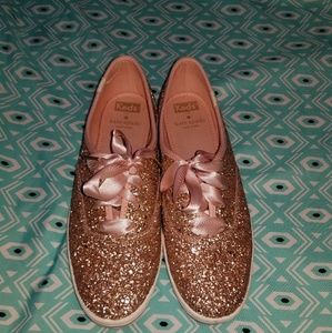 Kate Spade Rose Gold Glitter Wedding Shoes
